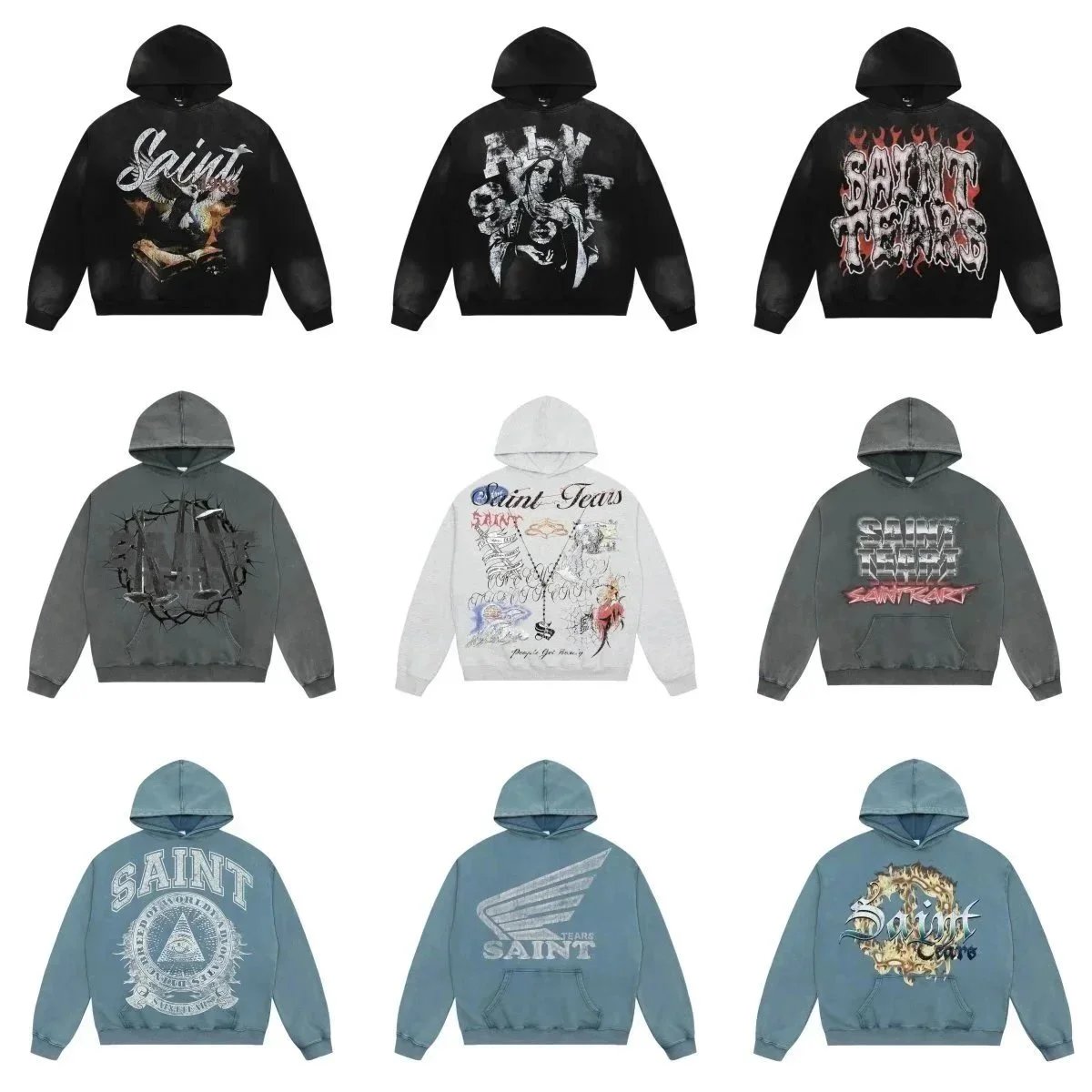 Saint Tears Hoodie Collection - Streetwear Fashion Sweatshirts