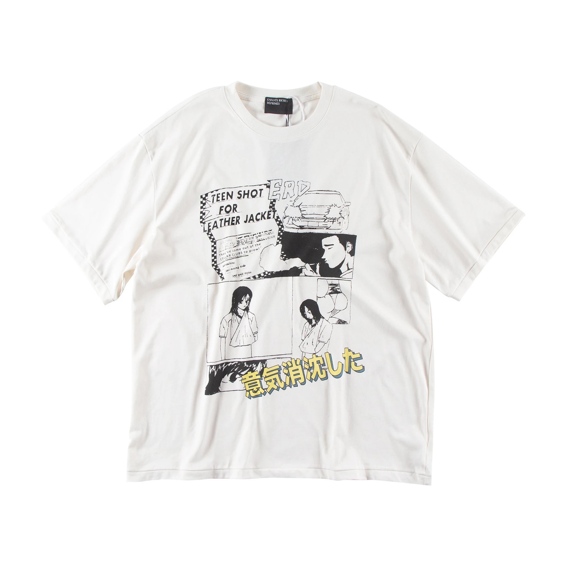 Teen Shot for Leather Jacket Graphic T-Shirt by ENFANTS RICHES DEPRIMES