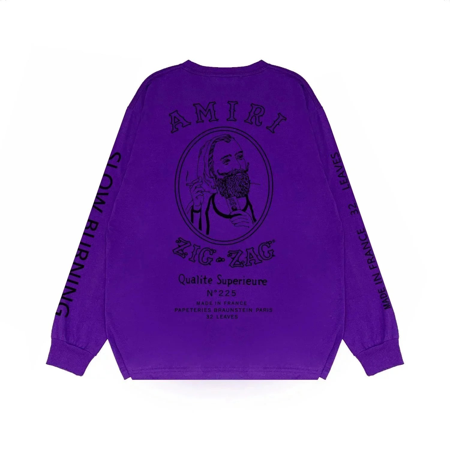 AMIRI x Zig-Zag Purple Long Sleeve T-Shirt