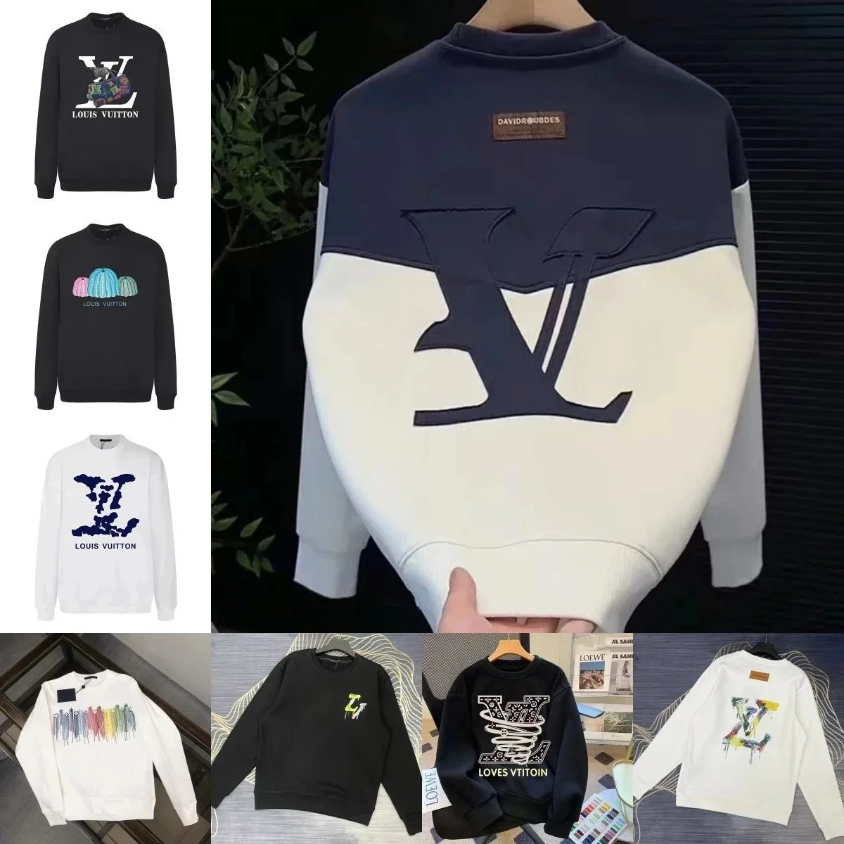 Louis Vuitton LV Logo Sweatshirt Men Women Fashion Streetwear Crewneck Sweater