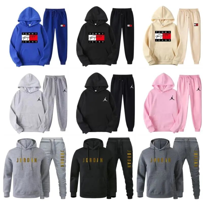 Tommy Jeans and Jordan Hoodie and Jogger Sets for Men Women