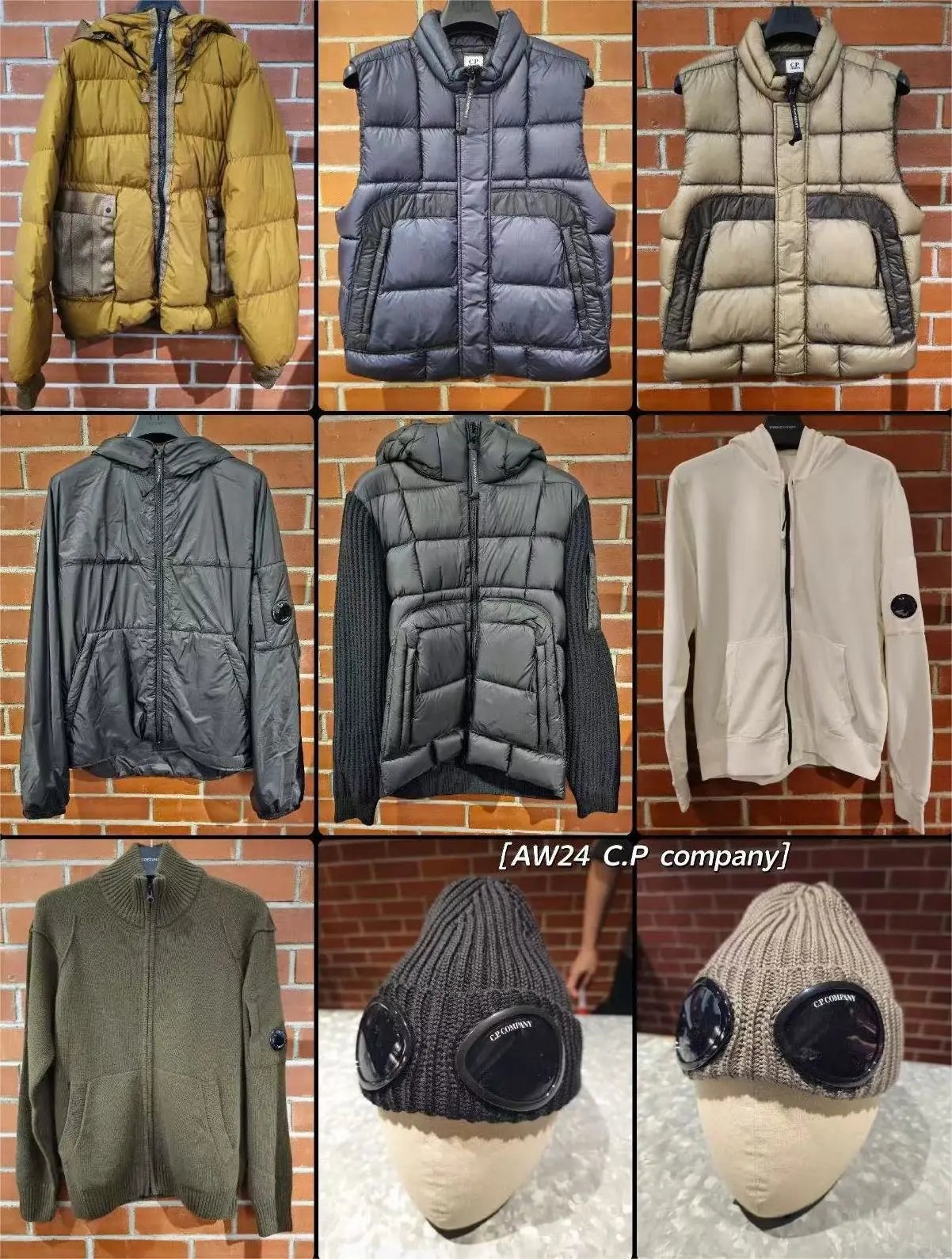 AW24 C.P. Company Outerwear Collection Men's Puffer Jackets Hoodies and Knit Hats
