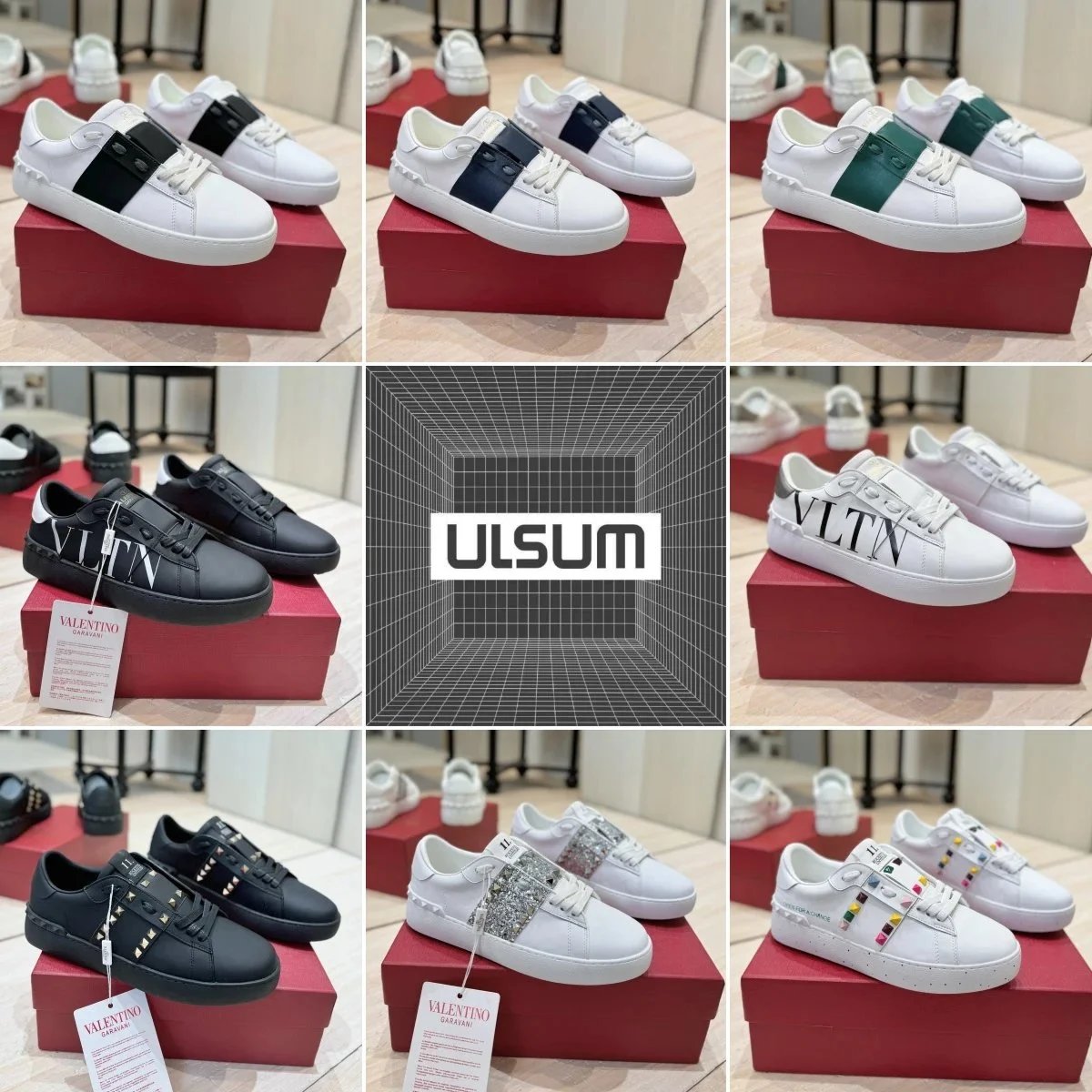 Valentino Garavani VLTN Sneakers White Black Leather Fashion Shoes
