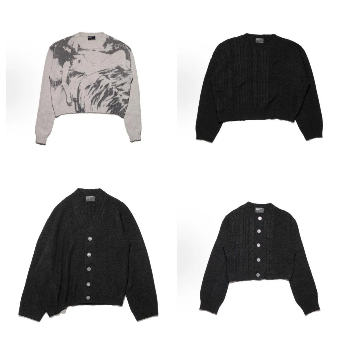 Maison Margiela Cropped Knit Sweaters & Cardigans