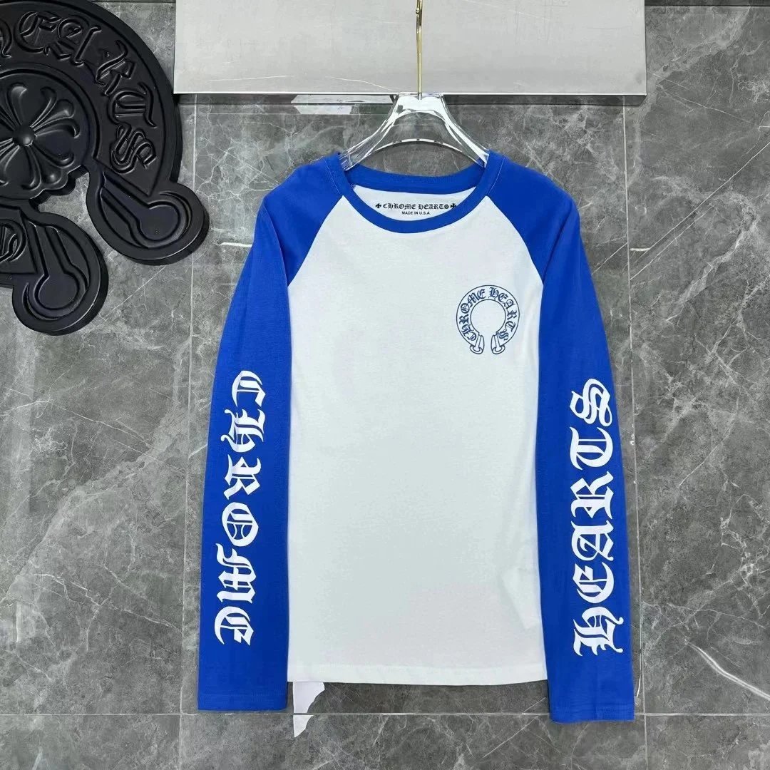 CHLOE Blue and White Long Sleeve Raglan T-Shirt